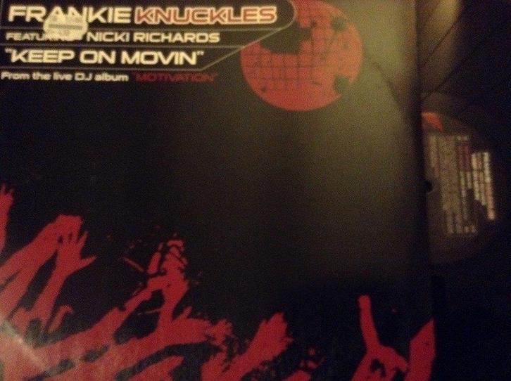 LP Frankie Knuckles feat. Nicki Richards “Keep on movin’, CD & DVD, Vinyles | Dance & House, Utilisé, Dance populaire, 12 pouces
