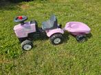 Roze looptractor met aanhangertje, Ophalen, Gebruikt