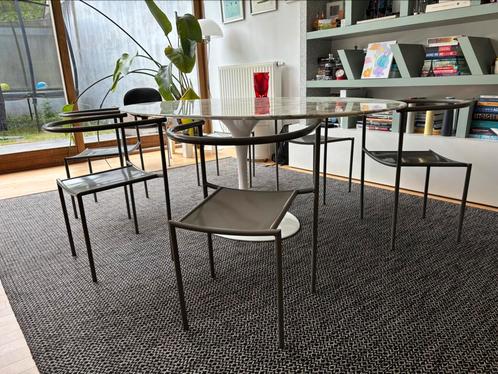💙💙 Minimalistische vintage design stoelen, Huis en Inrichting, Stoelen, Metaal, Grijs, Ophalen