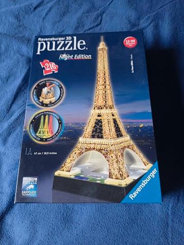 Ravensburger 3D Eiffel Tower Night Edition beschikbaar voor biedingen