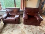 Lederen salon, Huis en Inrichting, Zetels | Zetels, Ophalen, 250 tot 300 cm, Gebruikt, 100 tot 125 cm