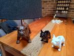 Lampe et figurines Bulldogs « Frenchies », Comme neuf, Animal, Enlèvement ou Envoi