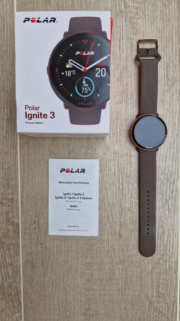 Sporthorloge Polar Ignite 3, Handtassen en Accessoires, Sporthorloges, Zo goed als nieuw, Android, Zwart, Afstand, Calorieverbanding