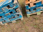 10 blauwe europaletten, Doe-het-zelf en Bouw, Hout en Planken, Ophalen of Verzenden