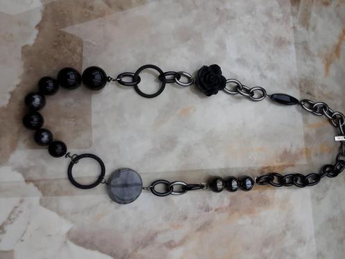 Lange damesketting Inge Accessori, Handtassen en Accessoires, Kettingen, Gebruikt, Overige materialen, Zwart, Verstelbaar, Ophalen of Verzenden