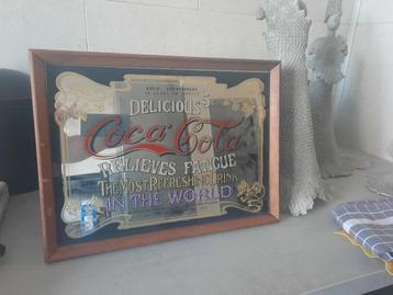 Oude spiegelreclame Coca-Cola beschikbaar voor biedingen