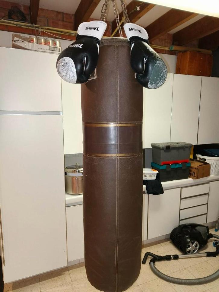Bokszak 50 KG + Monteerstel + Handschoenen, Sport en Fitness, Boksen, Zo goed als nieuw, Bokszak, Ophalen