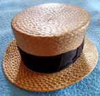 Chapeau canotier d'époque (1945) en très bon état, Ophalen of Verzenden, Gedragen, Hoed