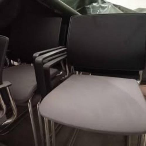 Lot chaises de conférence, Huis en Inrichting, Stoelen, Zo goed als nieuw, Vijf, Zes of meer stoelen, Metaal, Stof, Zwart, Ophalen