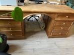 Dubbel bureau in hout - partnerdesk, Ophalen, Zo goed als nieuw, Bureau