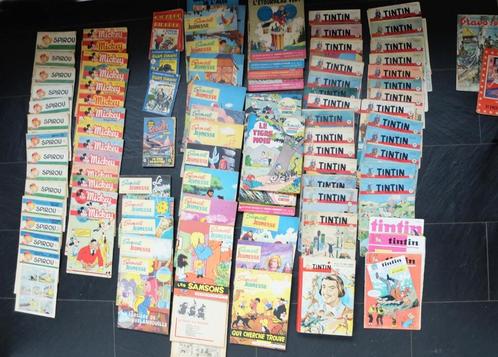 Grande collection BD 1950-60 Mickey Tintin Spirou Tarzan etc, Livres, BD, Utilisé, Plusieurs BD, Enlèvement ou Envoi