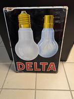 Plaque émaillée Delta 1937, Ophalen, Zo goed als nieuw, Reclamebord