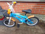 Vélo pour enfant bleu blanc orange avec roues d'entraînement, Disney Planes, Stabilisateurs, Utilisé, Enlèvement ou Envoi