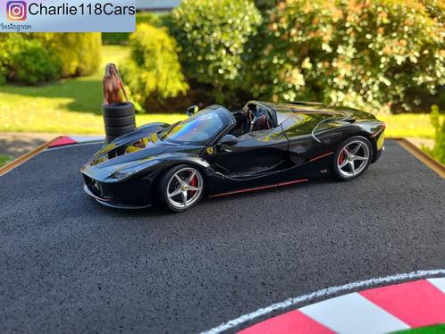 BBR 1/18 Ferrari LaFerrari Aperta – New Black Daytona, Hobby en Vrije tijd, Modelauto's | 1:18, Nieuw, Ophalen of Verzenden