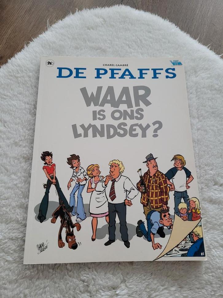 Strip De Pfaffs, Waar is ons Lyndsey?, Boeken, Stripverhalen, Zo goed als nieuw, Eén stripboek, Ophalen of Verzenden