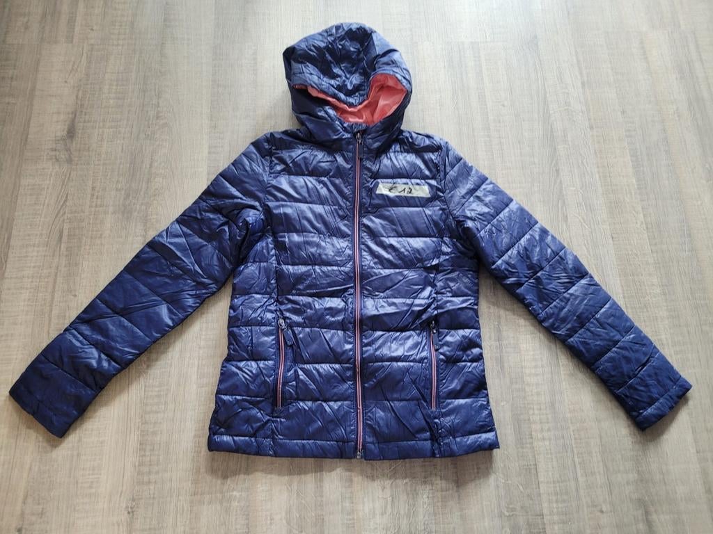 Jas blauw maat 152, Kinderen en Baby's, Kinderkleding | Maat 152, Ophalen of Verzenden, Zo goed als nieuw, Meisje, Jas