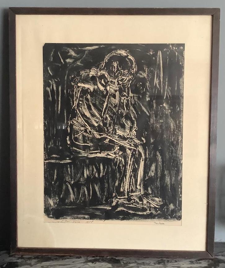 Tekening - Dick de Grijse (Tristesse - 1988), Antiquités & Art, Art | Dessins & Photographie, Enlèvement