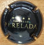 Spaanse cavacapsule Castillo de PERELADA zwart & goud nr 04a, Ophalen of Verzenden, Nieuw, Spanje, Witte wijn