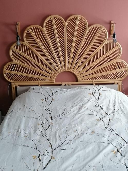 Tête de lit en rotin La Redoute, Huis en Inrichting, Slaapkamer | Bedden, Zo goed als nieuw, Tweepersoons, 160 cm, 190 cm of minder