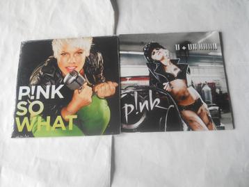 2 CD SINGLES - PINK, Cd's en Dvd's, 2 t/m 5 singles, Verzenden, Zo goed als nieuw, Pop
