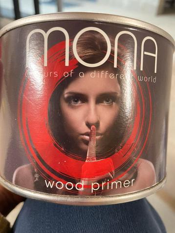 Mona donkergrijze primer voor hout 0,5liter