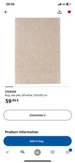 Tapijt 133x196 beige, Huis en Inrichting, Stoffering | Tapijten en Vloerkleden, Ophalen, Beige