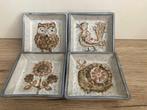 4 antieke vintage geëmailleerde bekers, Ophalen of Verzenden