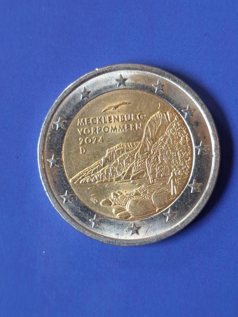 2024 J Allemagne 2 euros Mecklembourg-Poméranie occidentale, Envoi, Allemagne, 2 euros, Monnaie en vrac