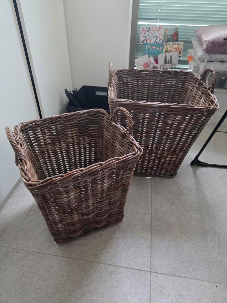 Rieten manden, groot formaat, Huis en Inrichting, Woonaccessoires | Schalen en Manden, Ophalen