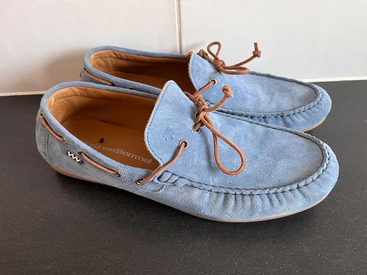 Floris van Bommel loafers maat 9 / 43, Kleding | Heren, Schoenen, Zo goed als nieuw, Loafers, Blauw, Ophalen of Verzenden