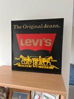 Vintage reclame lichtbak voor Levi’s, Verzamelen, Ophalen, Gebruikt, Lichtbak of (neon) lamp