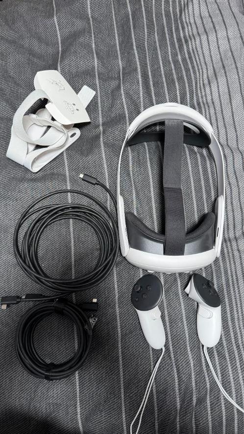 Meta Quest 3 512GB met Elite Strap en 2 kabels, Games en Spelcomputers, Virtual Reality, Zo goed als nieuw, Overige platformen