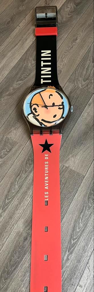 Maxi montre Tintin Swatch, Collections, Statues & Figurines, Utilisé