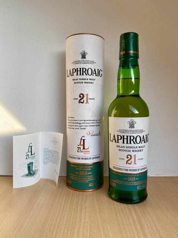 Whisky Laphroaig 21 jaar (NL), Verzamelen, Wijnen, Nieuw, Overige typen, Overige gebieden, Vol, Ophalen of Verzenden