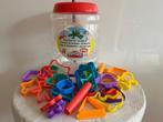 Lot jouets pour plasticine + Grand pot Play-Doh de rangement, Comme neuf, Enlèvement ou Envoi