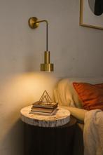 3 goudkleurige wandlampjes, Huis en Inrichting, Lampen | Wandlampen, Ophalen of Verzenden, Nieuw