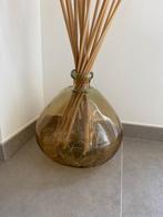 Vase dame Jeanne vert/jaune, Ophalen, Geel, Minder dan 50 cm, Glas