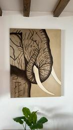 Afrikaans kunstwerk / wall art - Olifant, Antiek en Kunst, Ophalen