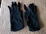 vintage blauwe handschoenen fijne stof, Enlèvement ou Envoi, Comme neuf, Gants