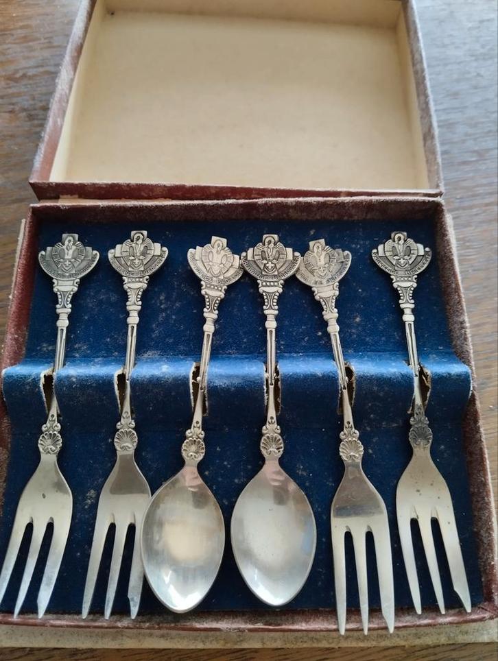 Retro dessert vrijwillige bloedgeven, Antiek en Kunst, Antiek | Bestek, Verzenden