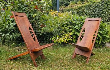 tuinstoelen van massief hout  beschikbaar voor biedingen