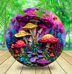 Wanddecoratie metalen bord Paddenstoelen (20cm diameter), Huis en Inrichting, Ophalen of Verzenden, Nieuw