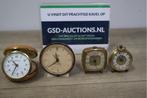 Set van 4 Vintage Goudkleurige Reiswekkers