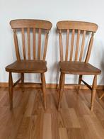 2 houten stoelen, Ophalen, Gebruikt, Twee, Bruin