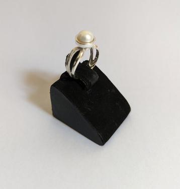 Bague en argent avec perles, Neuf, 18 à 19, Femme, Avec perle