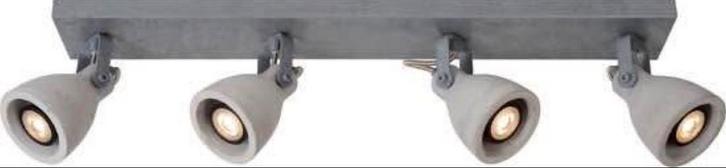 Lucide 4 LED Concri-Led aspect béton gris, Maison & Meubles, Lampes | Spots, Comme neuf, LED, Enlèvement ou Envoi