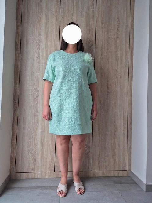 Linea Raffaelli feestjurk 44 muntgroen, Kleding | Dames, Gelegenheidskleding, Zo goed als nieuw, Overige typen, Maat 42/44 (L)
