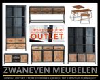 XL SALE B-keus industriële kasten zwart staal & massief hout, Huis en Inrichting, Kasten | Boekenkasten, Ophalen of Verzenden