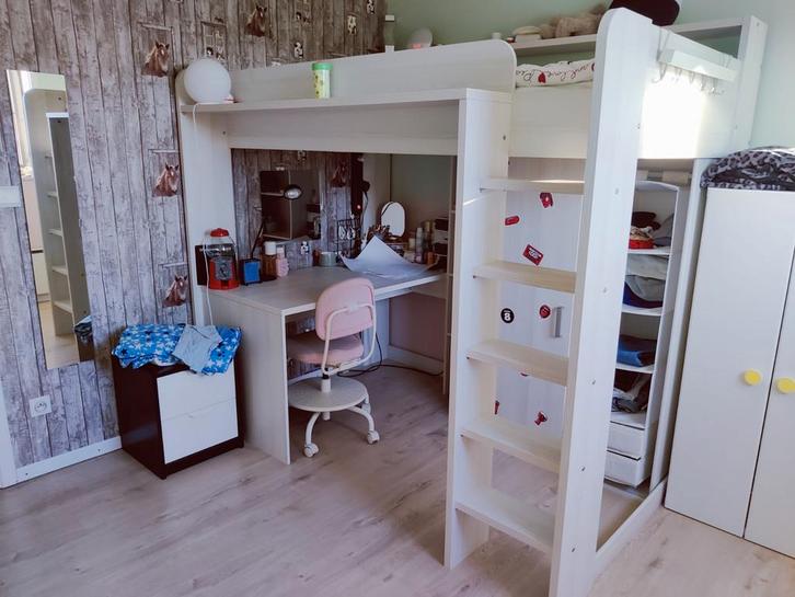 Hoogslaper bed van Parisot, Huis en Inrichting, Slaapkamer | Stapelbedden en Hoogslapers, Gebruikt, Hoogslaper, 140 cm, 210 cm
