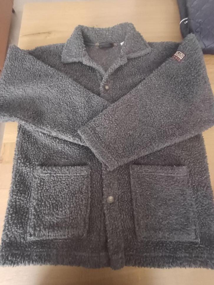 Napapijri - dikke fleece jas (Mt S), Kleding | Heren, Jassen | Winter, Gedragen, Maat 46 (S) of kleiner, Grijs, Ophalen of Verzenden